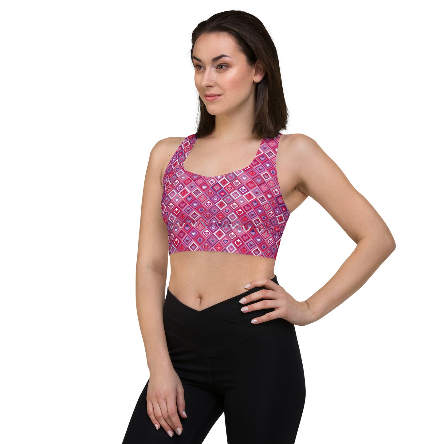 Heartbeat Charm Longline Sports Bra