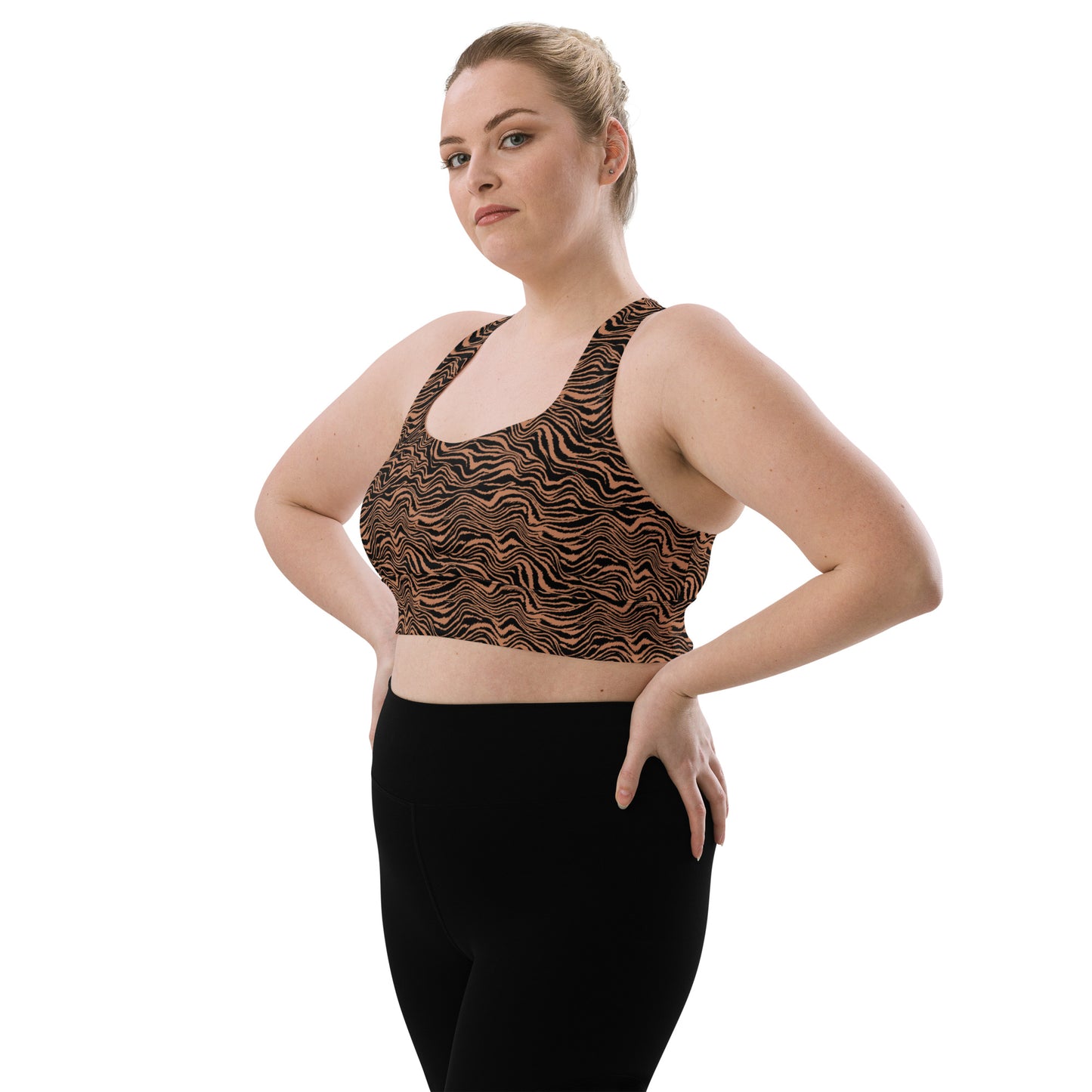 Midnight Safari Longline Sports Bra