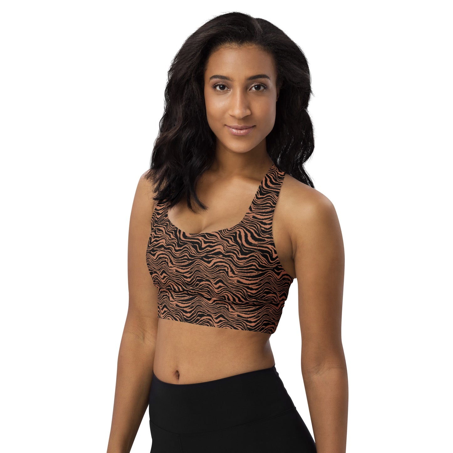 Midnight Safari Longline Sports Bra