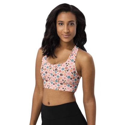 Blooming Garden Longline Sports Bra