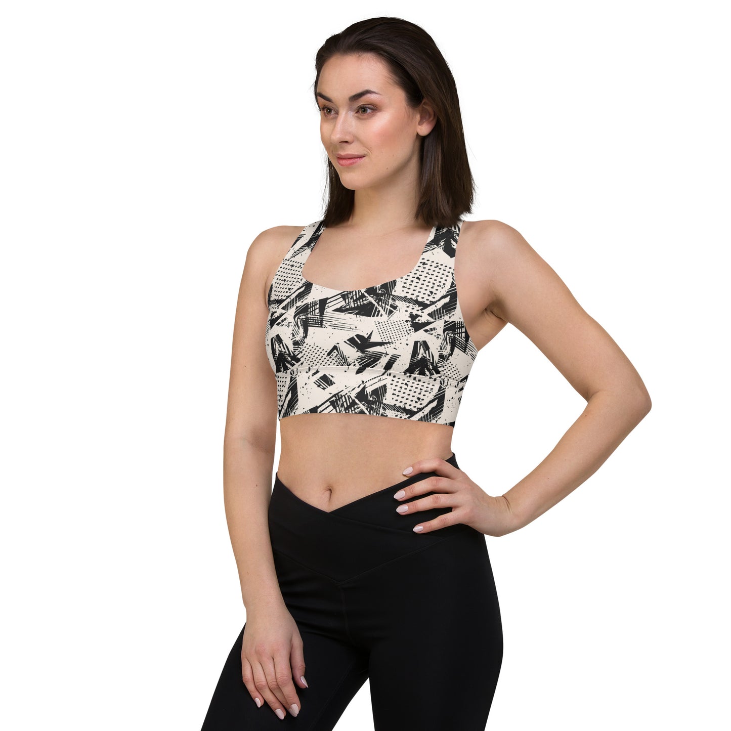 Monochrome Momentum Longline Sports Bra