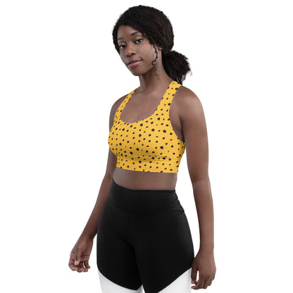 Golden Dots Longline Sports Bra