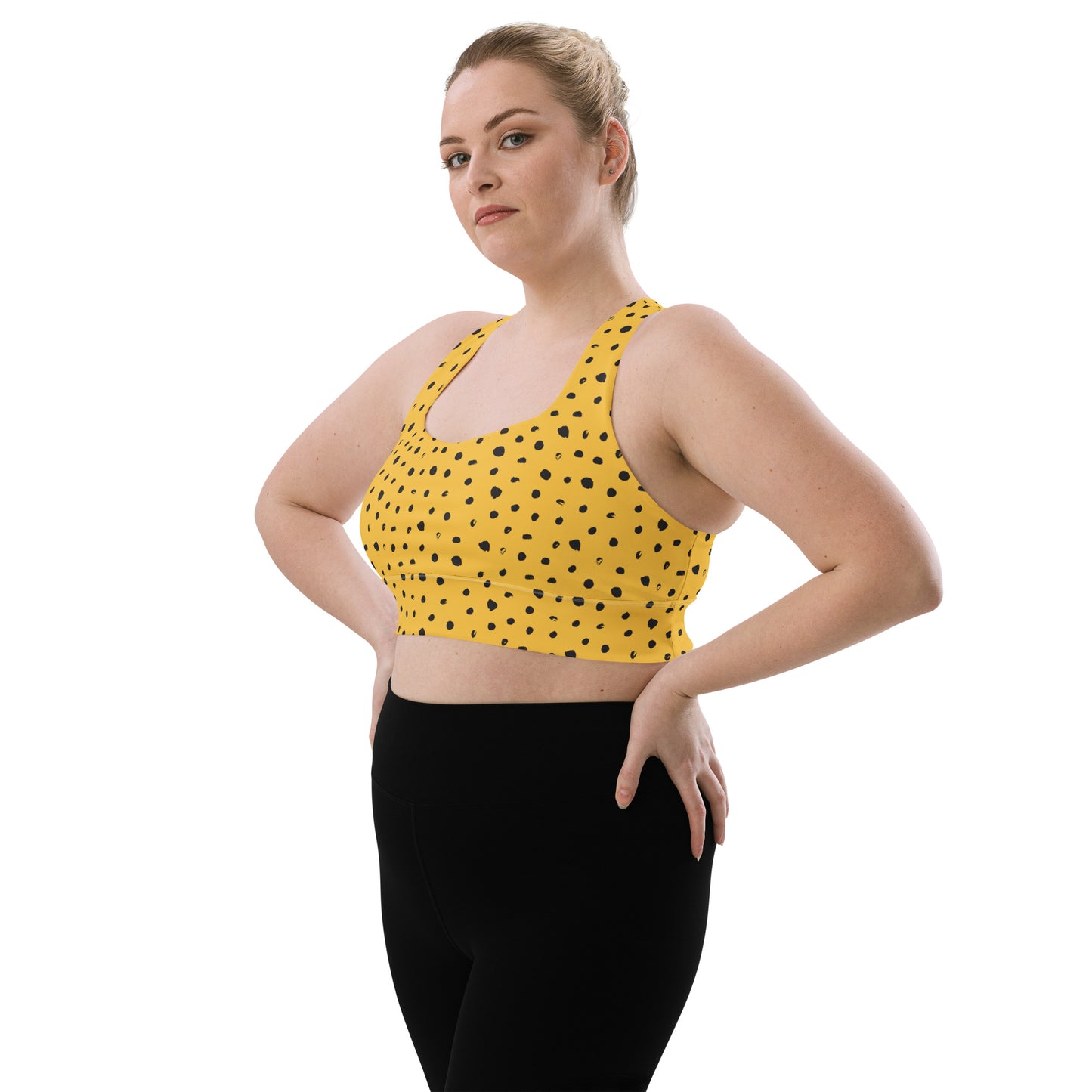 Golden Dots Longline Sports Bra