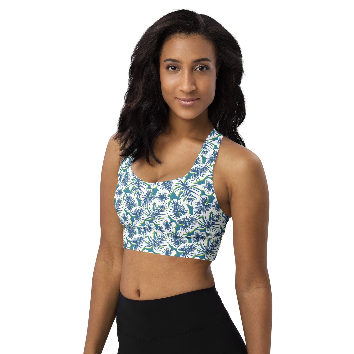 Floral Harmony Longline Sports Bra