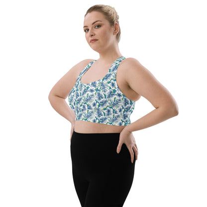 Floral Harmony Longline Sports Bra