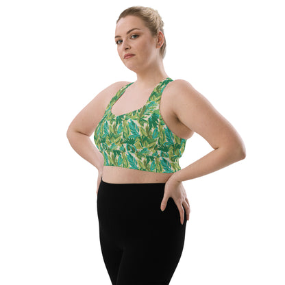 Leafy Luxury Longline Sports Bra