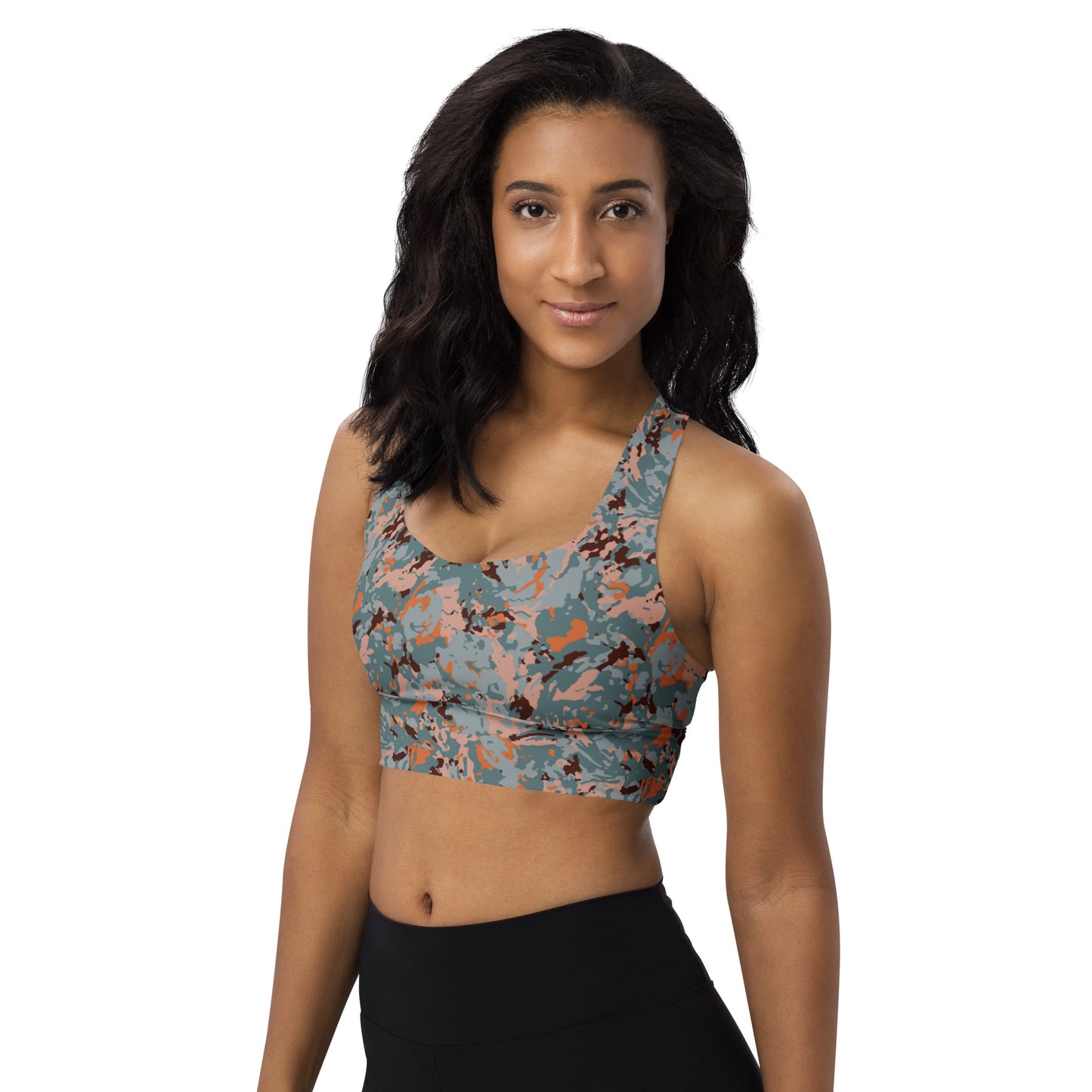 Marble Motion Longline Sports Bra