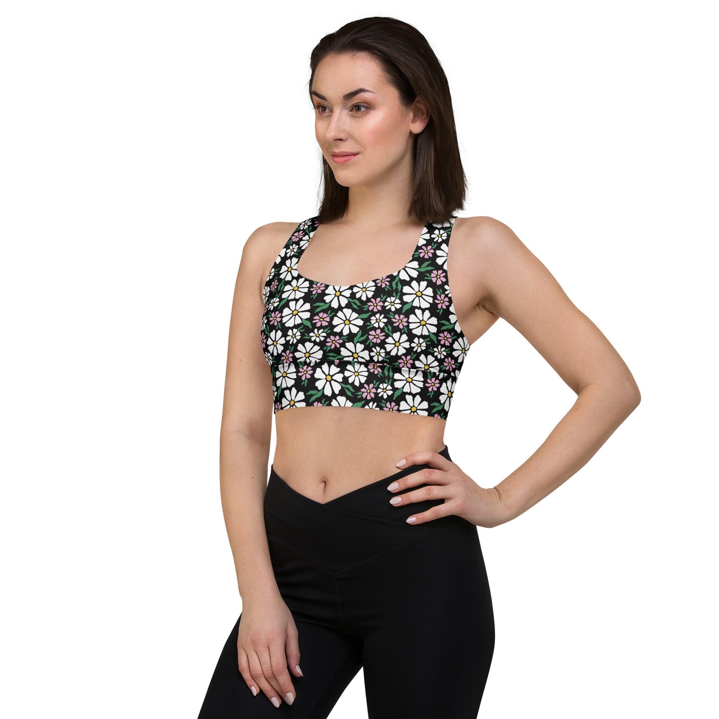 Blooming Buds Longline Sports Bra