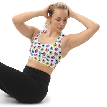 Floral Fiesta Longline Sports Bra