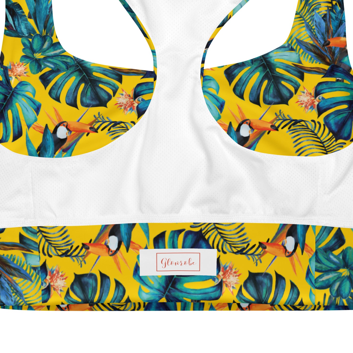 Lemon Leaf Longline Sports Bra