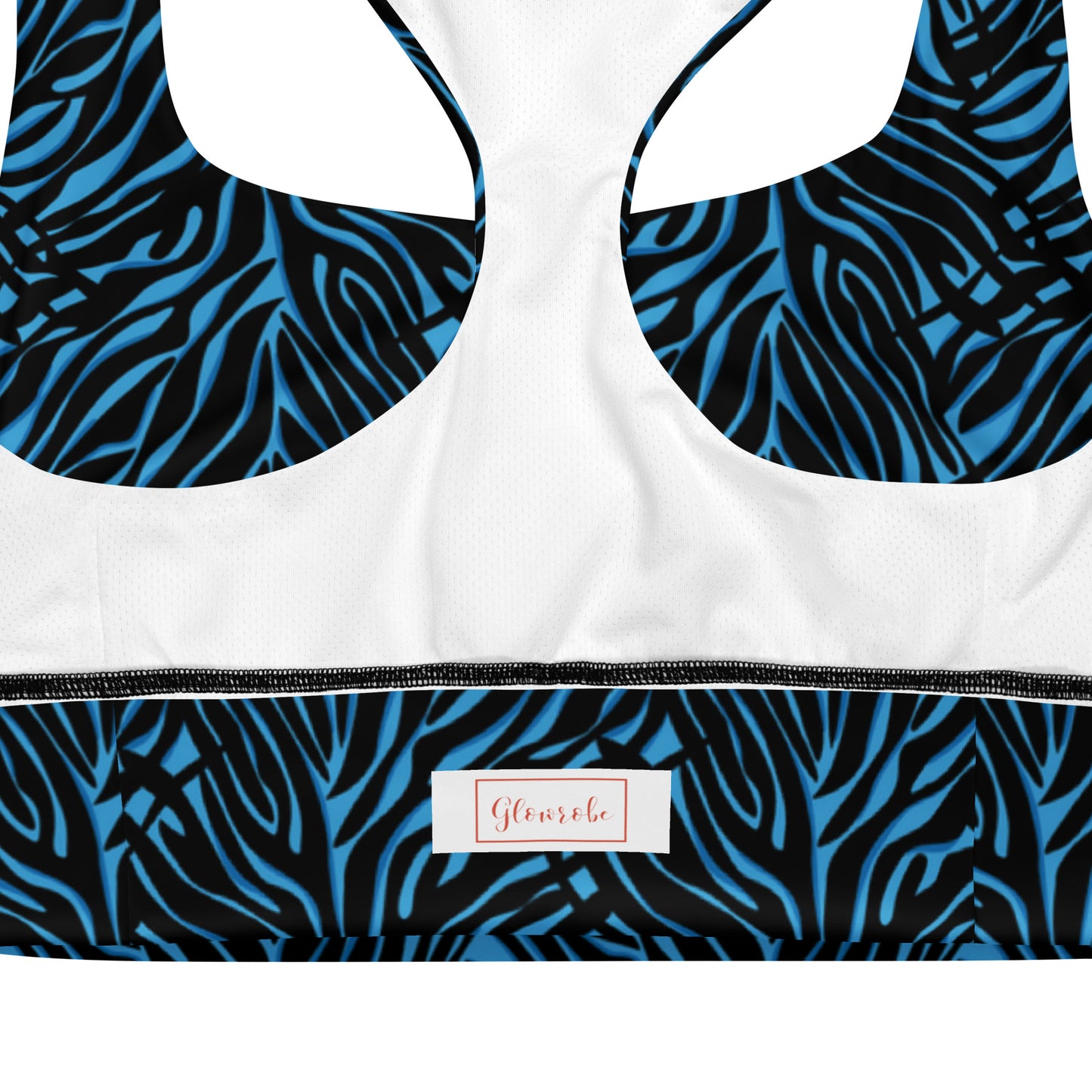 Azure Instinct Blue Longline Sports Bra