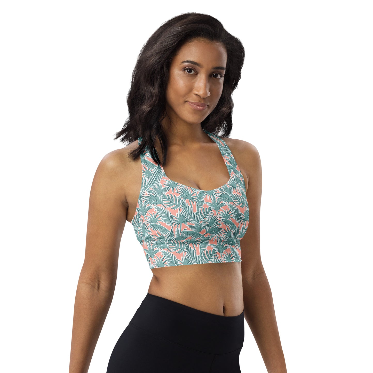 Serene Garden Longline Sports Bra