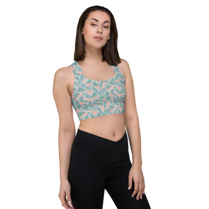 Serene Garden Longline Sports Bra