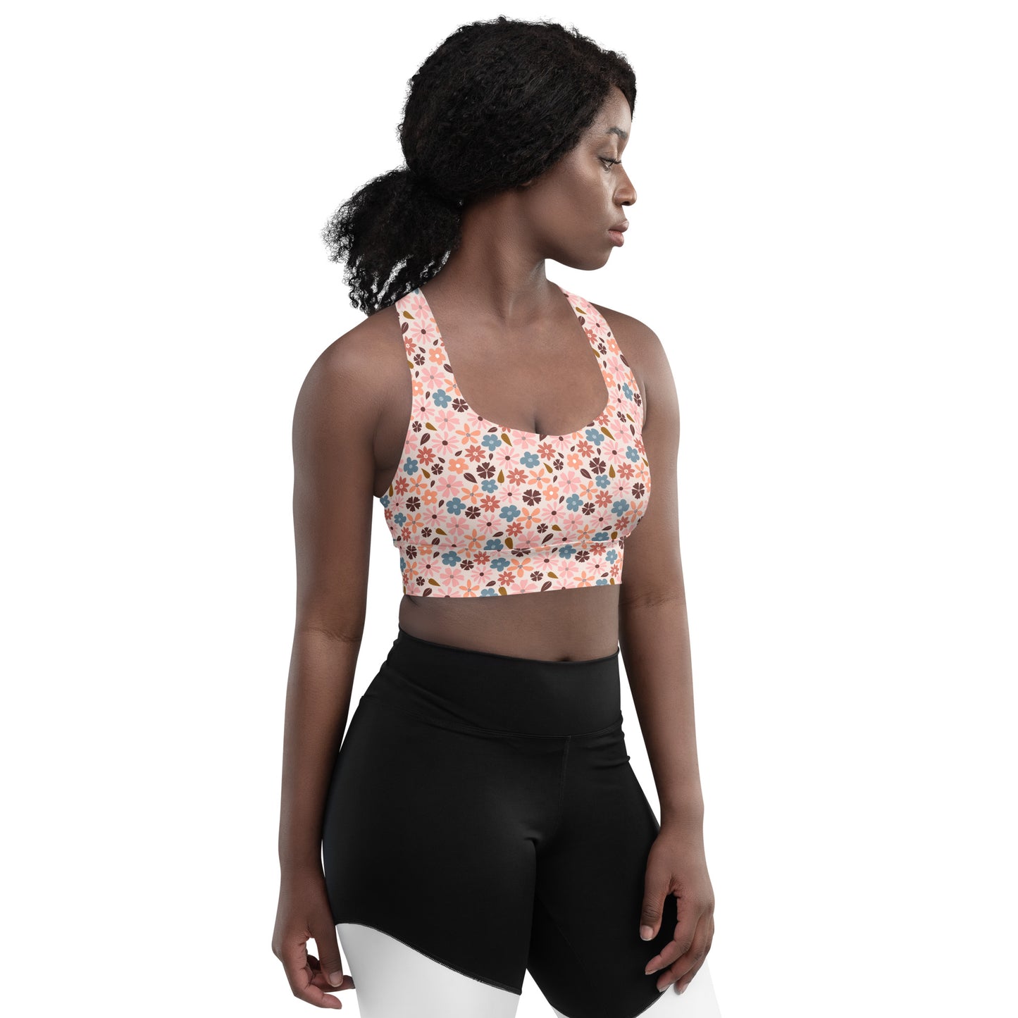 Blooming Garden Longline Sports Bra