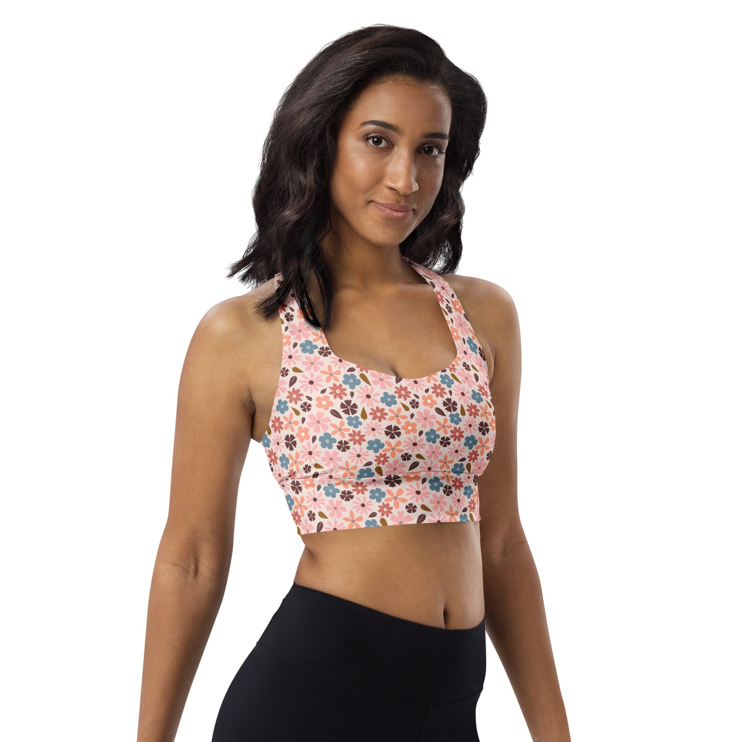 Blooming Garden Longline Sports Bra