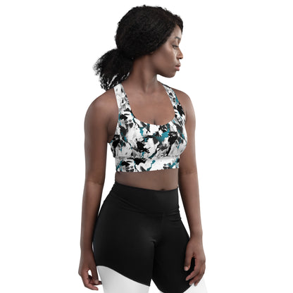 Abstract Aura Longline Sports Bra