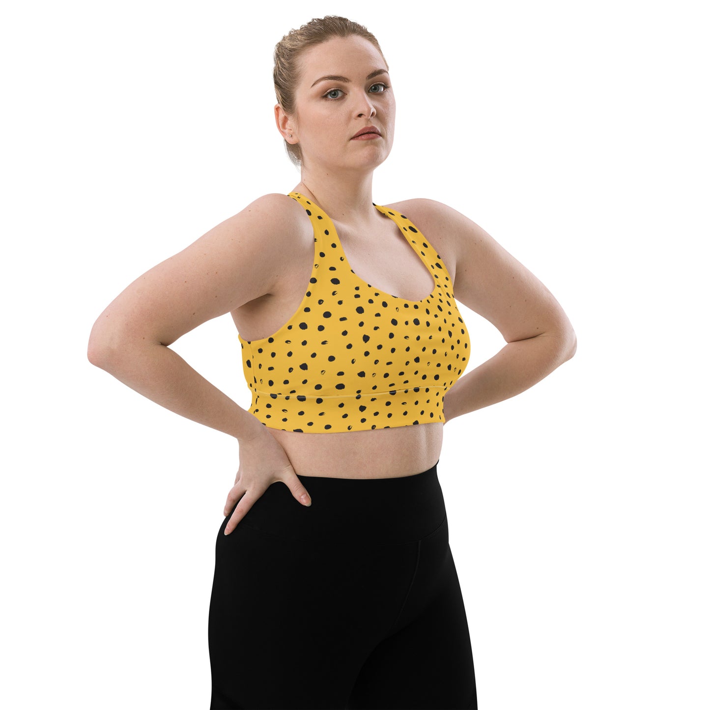 Golden Dots Longline Sports Bra