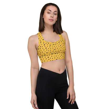 Golden Dots Longline Sports Bra