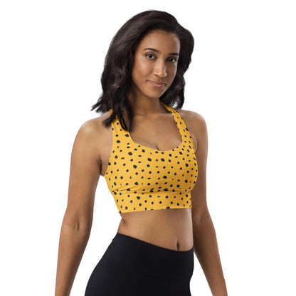 Golden Dots Longline Sports Bra