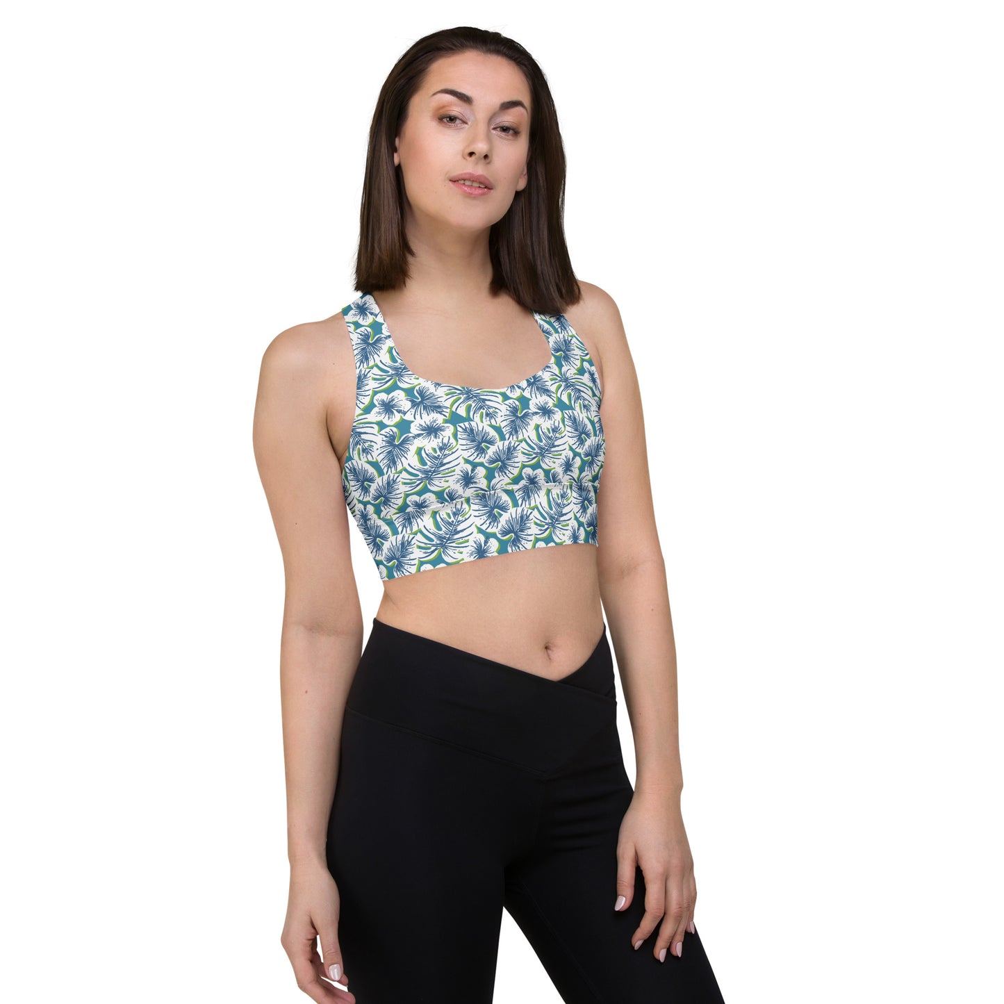 Floral Harmony Longline Sports Bra