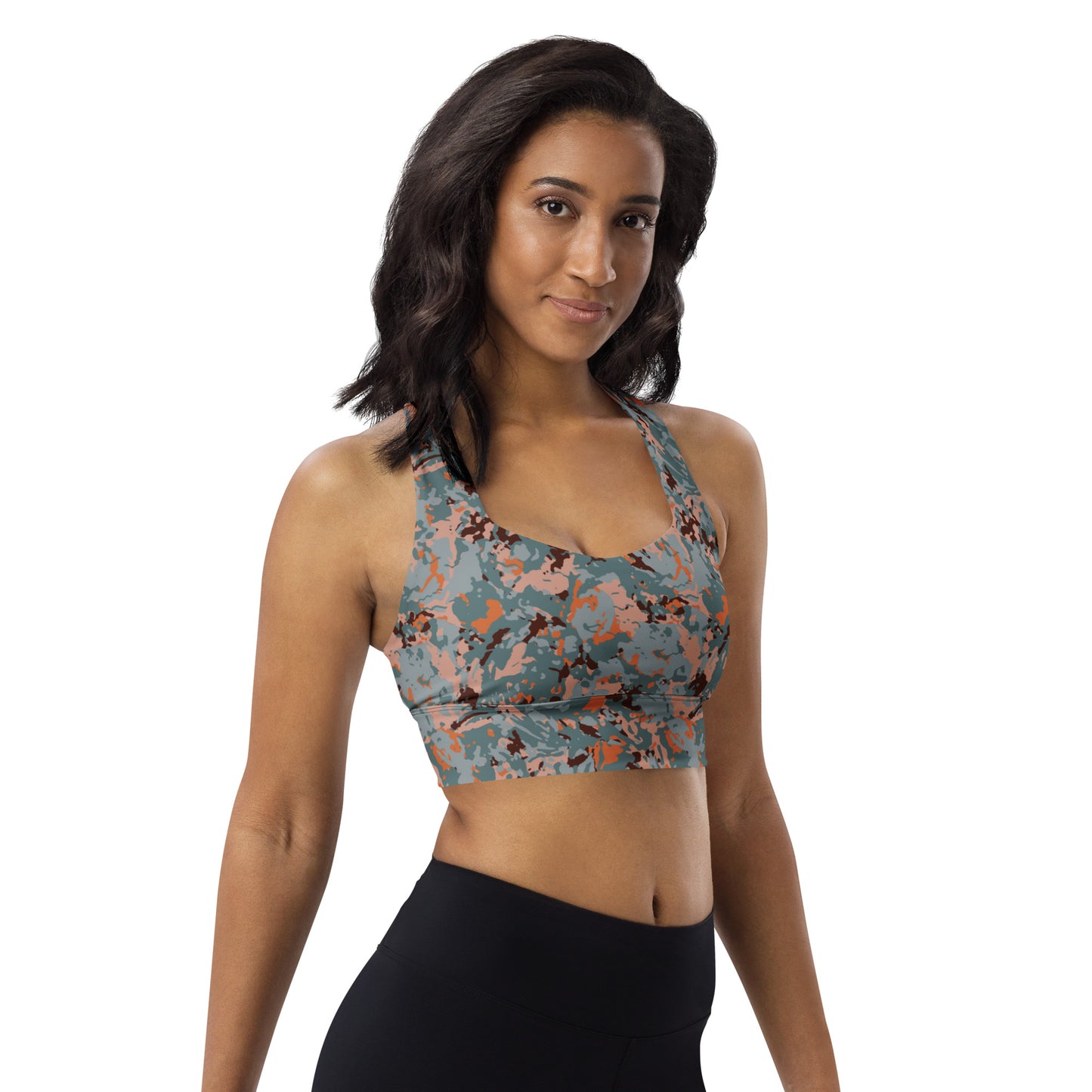 Marble Motion Longline Sports Bra