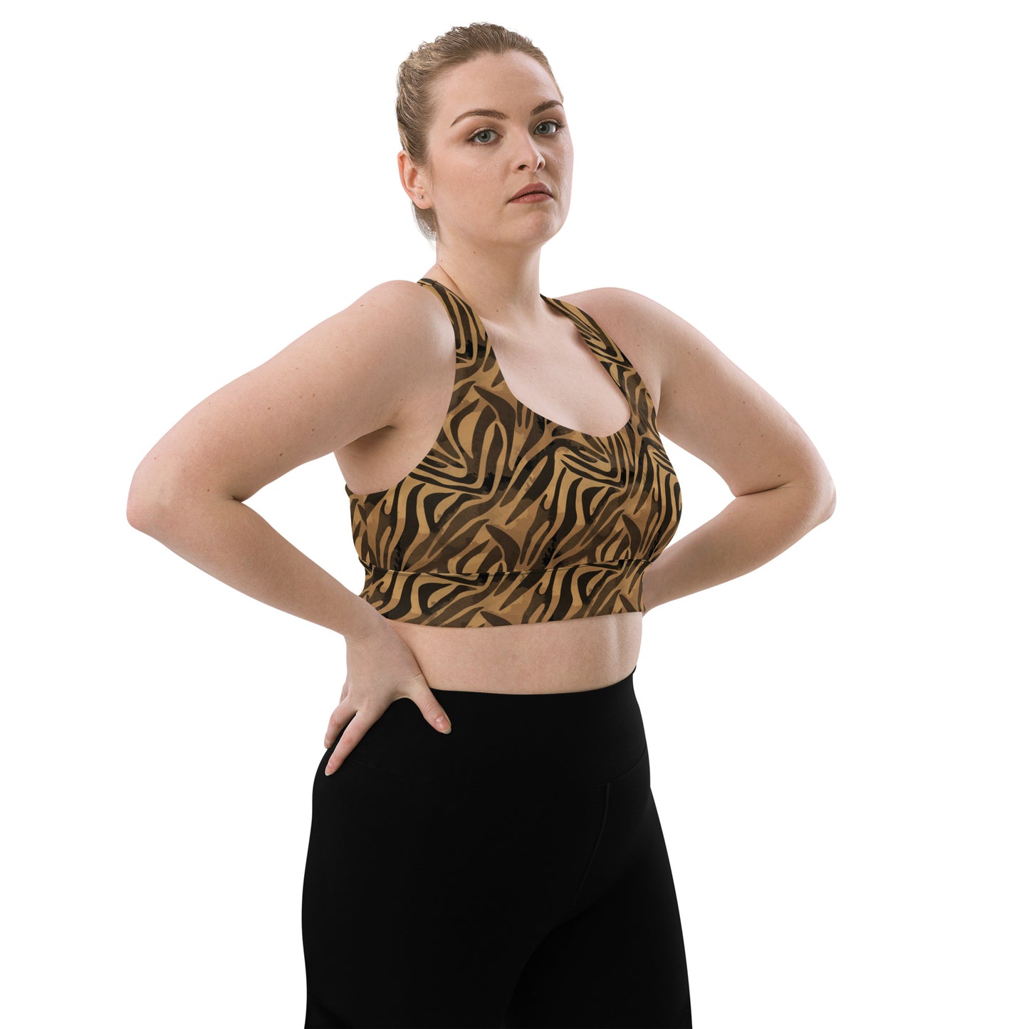 Safari Chic Longline Sports Bra