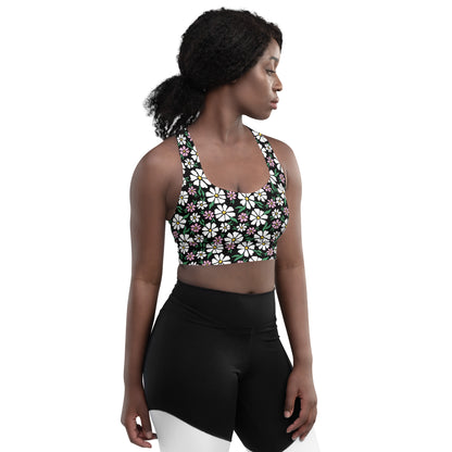 Blooming Buds Longline Sports Bra