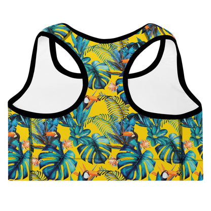 Lemon Leaf Padded Sports Bra