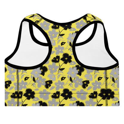 Golden Blossom Padded Sports Bra