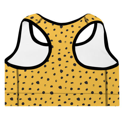 Golden Dots Padded Sports Bra