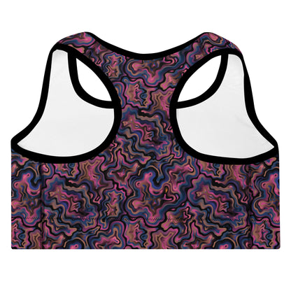 Marble Mirage Padded Sports Bra