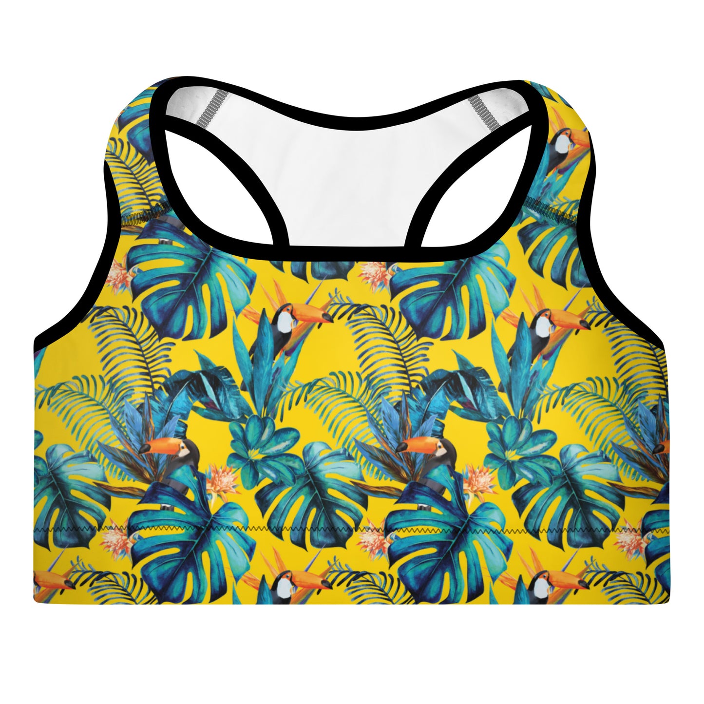 Lemon Leaf Padded Sports Bra