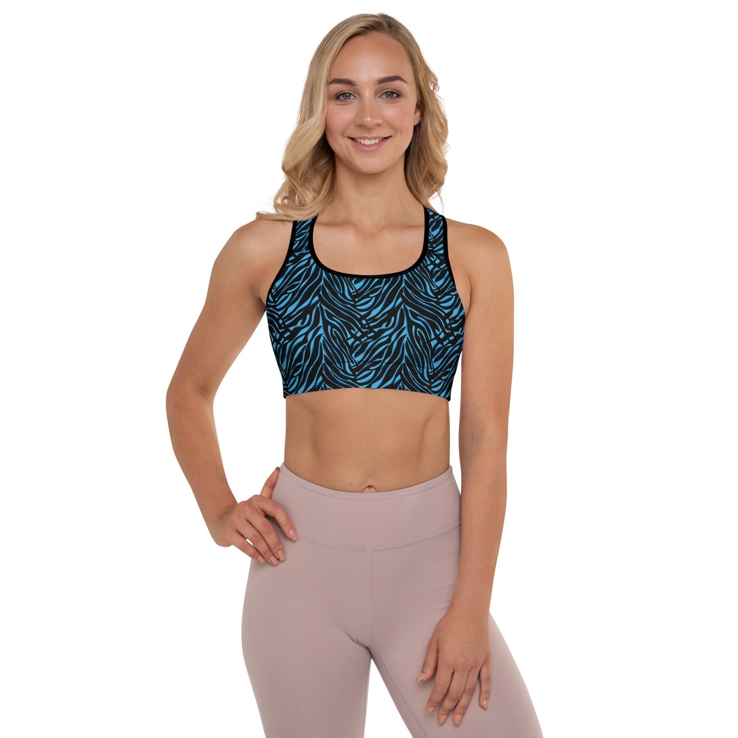 Azure Instinct Blue Padded Sports Bra