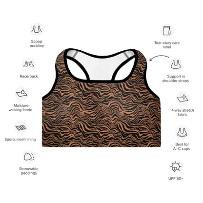 Midnight Safari Padded Sports Bra