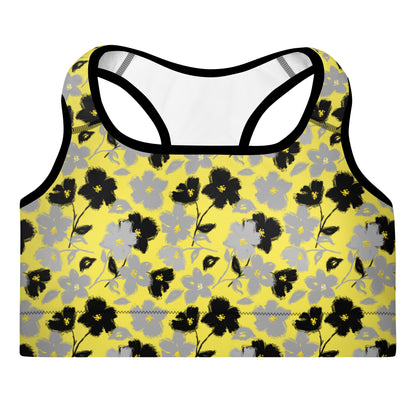 Golden Blossom Padded Sports Bra