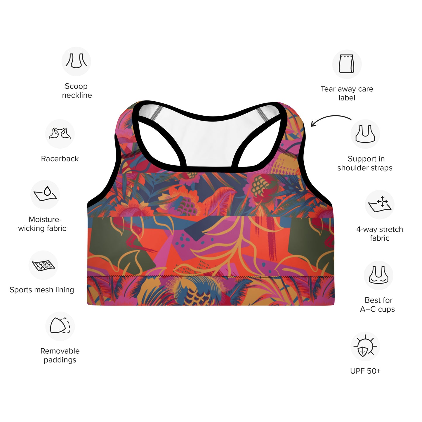 Radiant Rhythm Padded Sports Bra