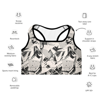 Monochrome Momentum Padded Sports Bra