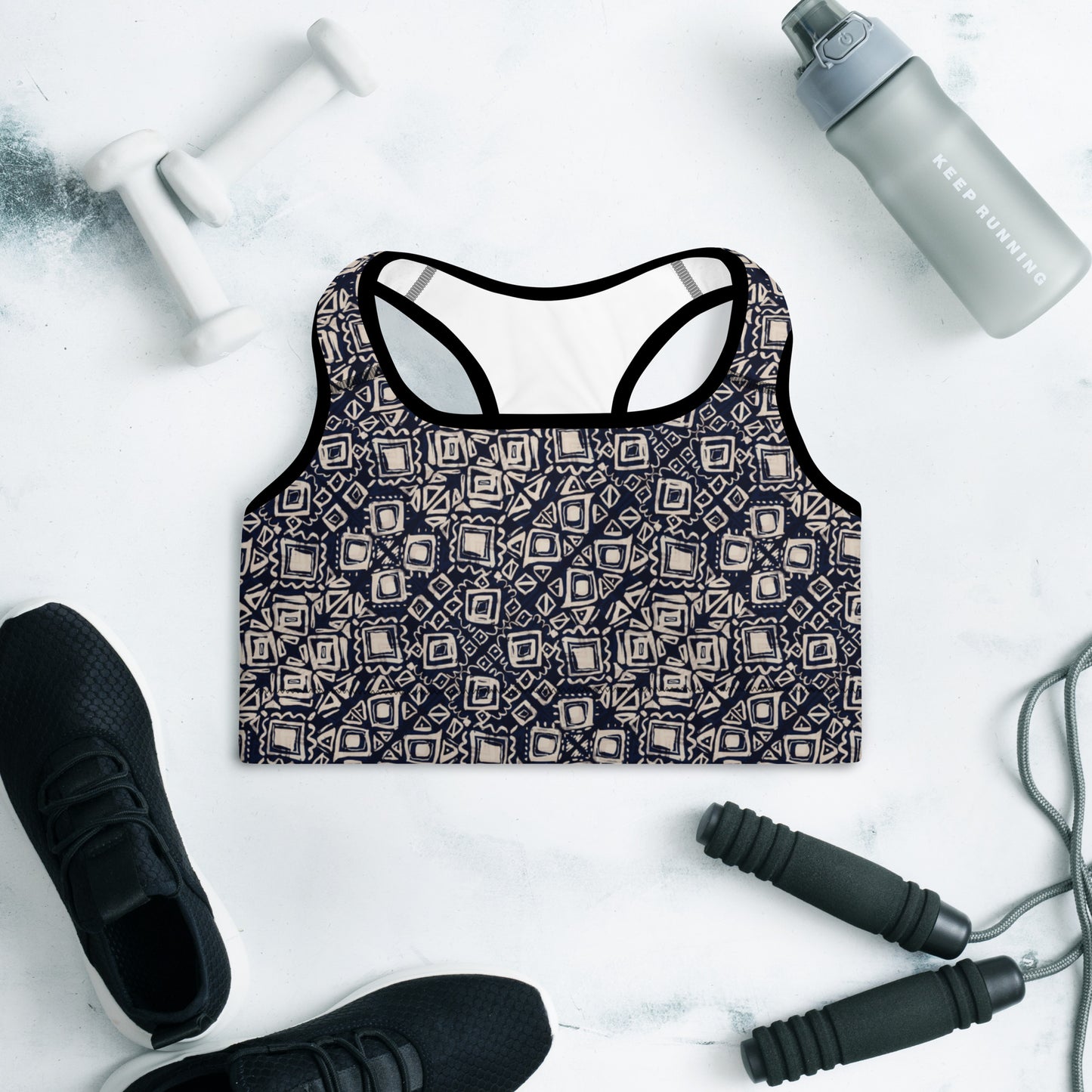 Zenith Contrast Padded Sports Bra