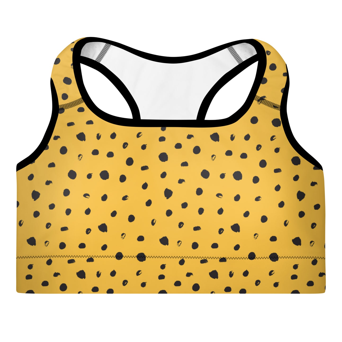 Golden Dots Padded Sports Bra