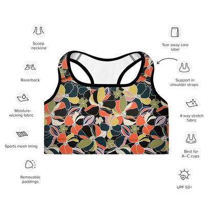 Flora Chic Padded Sports Bra