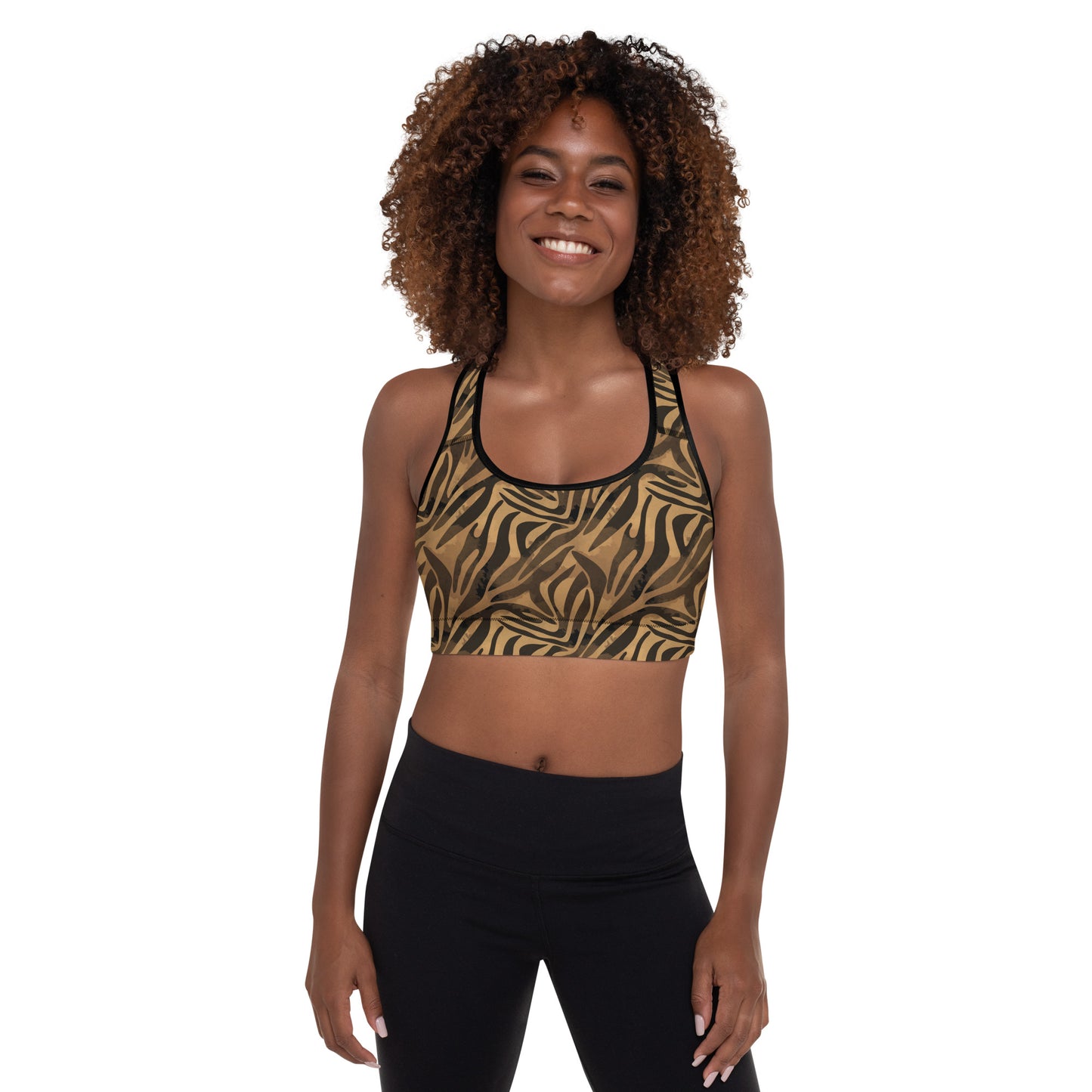 Safari Chic Padded Sports Bra