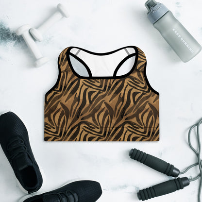 Safari Chic Padded Sports Bra