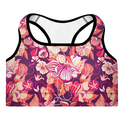 Mystic Petals Padded Sports Bra