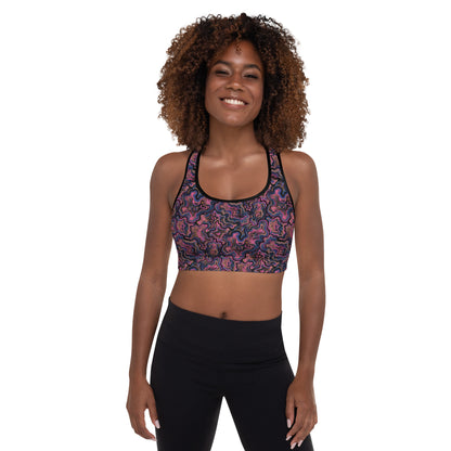 Marble Mirage Padded Sports Bra