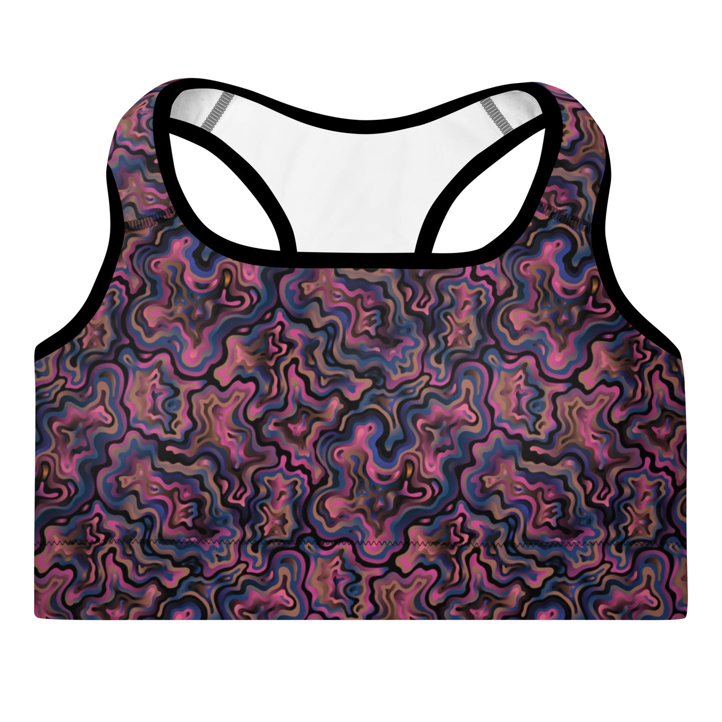 Marble Mirage Padded Sports Bra