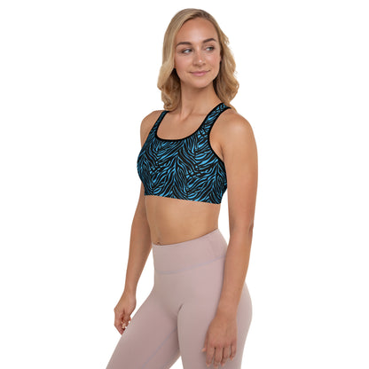 Azure Instinct Blue Padded Sports Bra