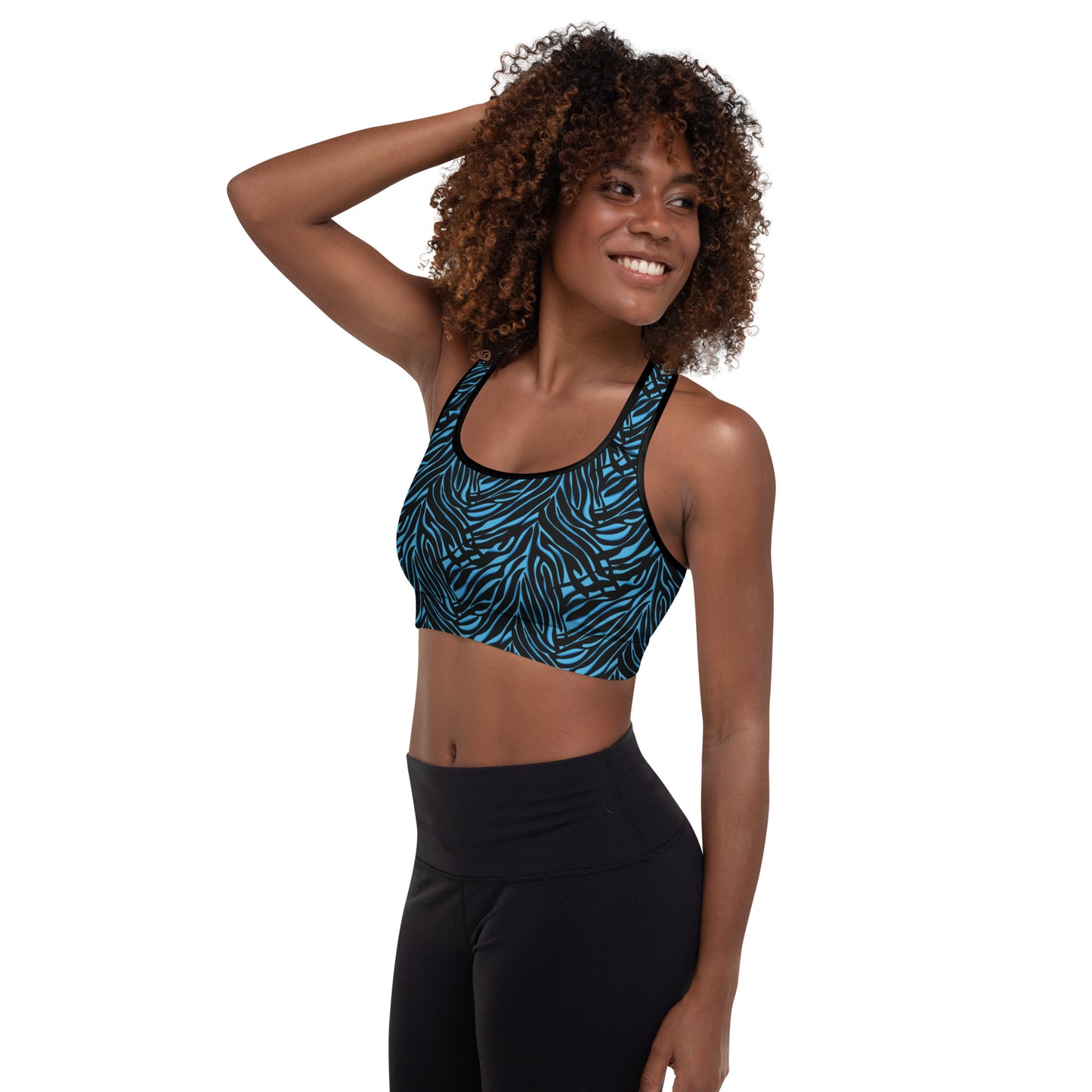 Azure Instinct Blue Padded Sports Bra