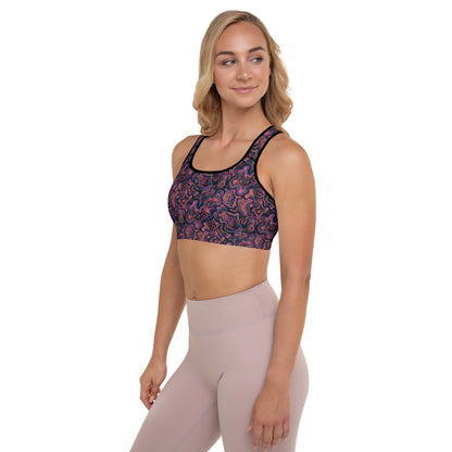 Marble Mirage Padded Sports Bra