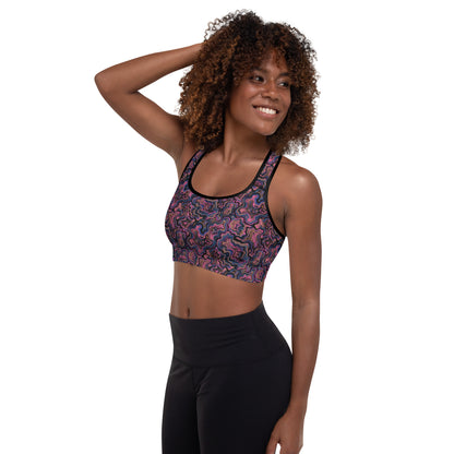 Marble Mirage Padded Sports Bra