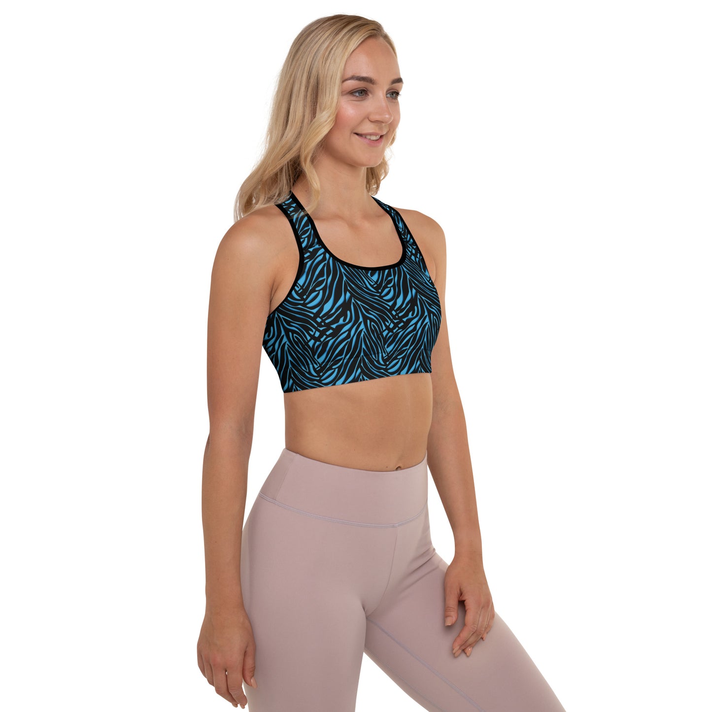 Azure Instinct Blue Padded Sports Bra